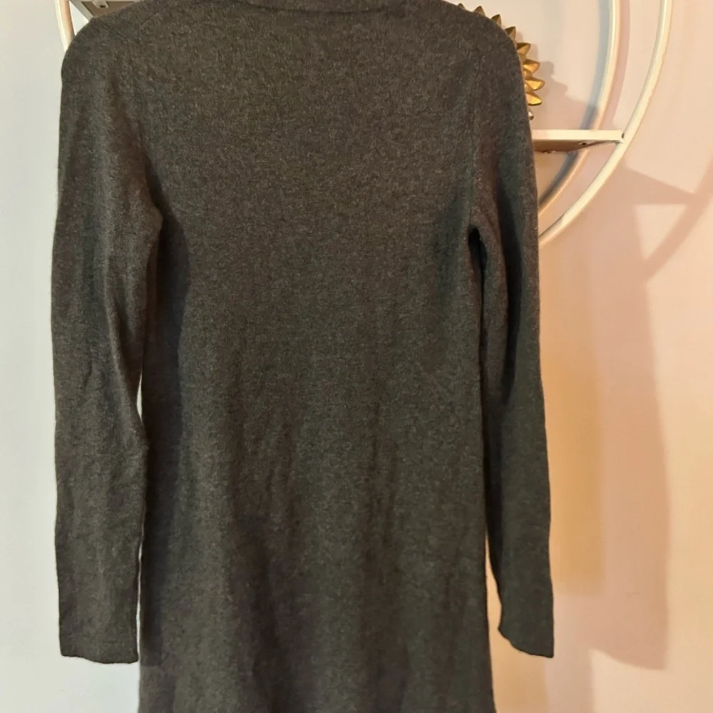 Barney’s Coop New York Women’s Medium M Gray Grey Cashmere Long Sleeve Dress - Picture 2 of 3